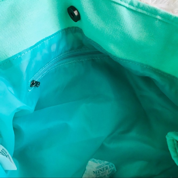 No Boundaries Green Palm Leaf Rope Tote Beach Bag - Picture 8 of 10